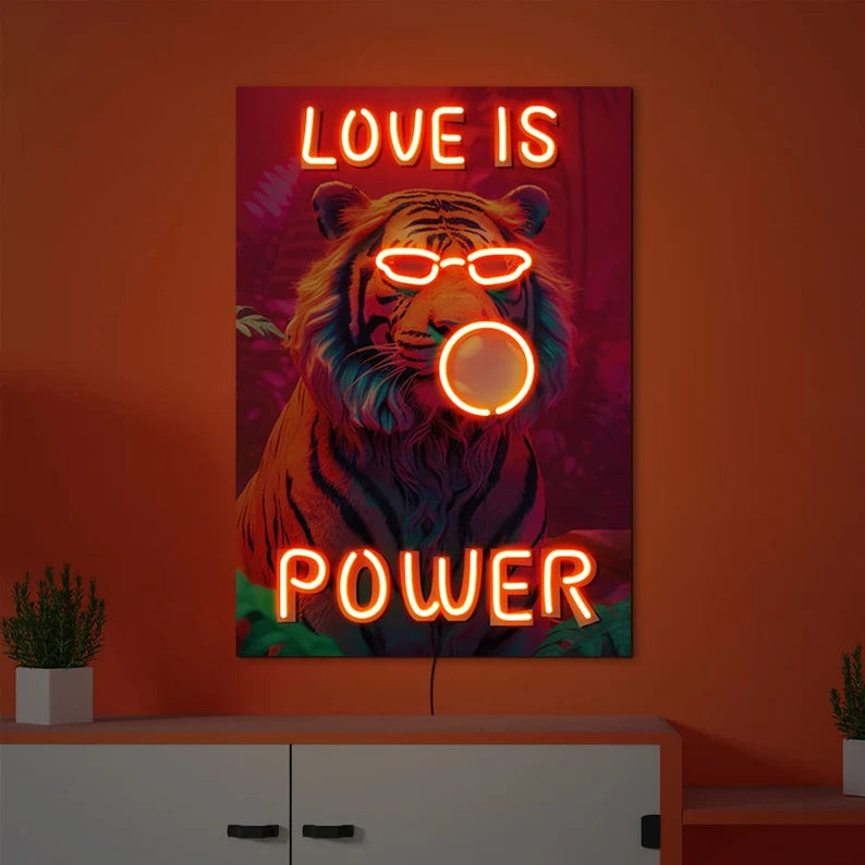 Love is Power UV Neon Sign