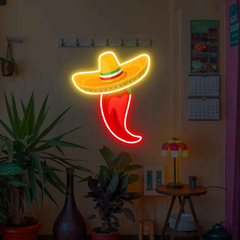 Spicy Cowboy Chili UV Neon Sign