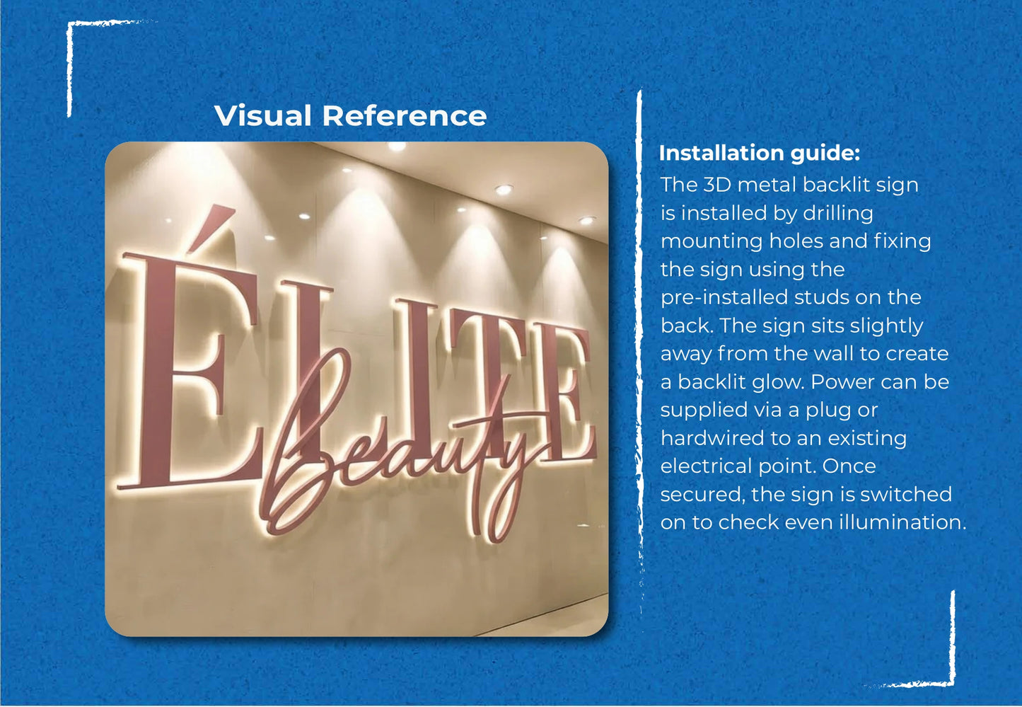 3D Metal Back-lit Sign-Sunvanasky scalp|haircare|shop