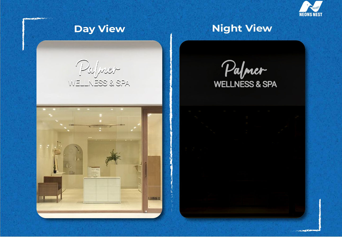 3D Acrylic Front-Lit Sign-Palmer Wellness & Spa - Neonsnest.com