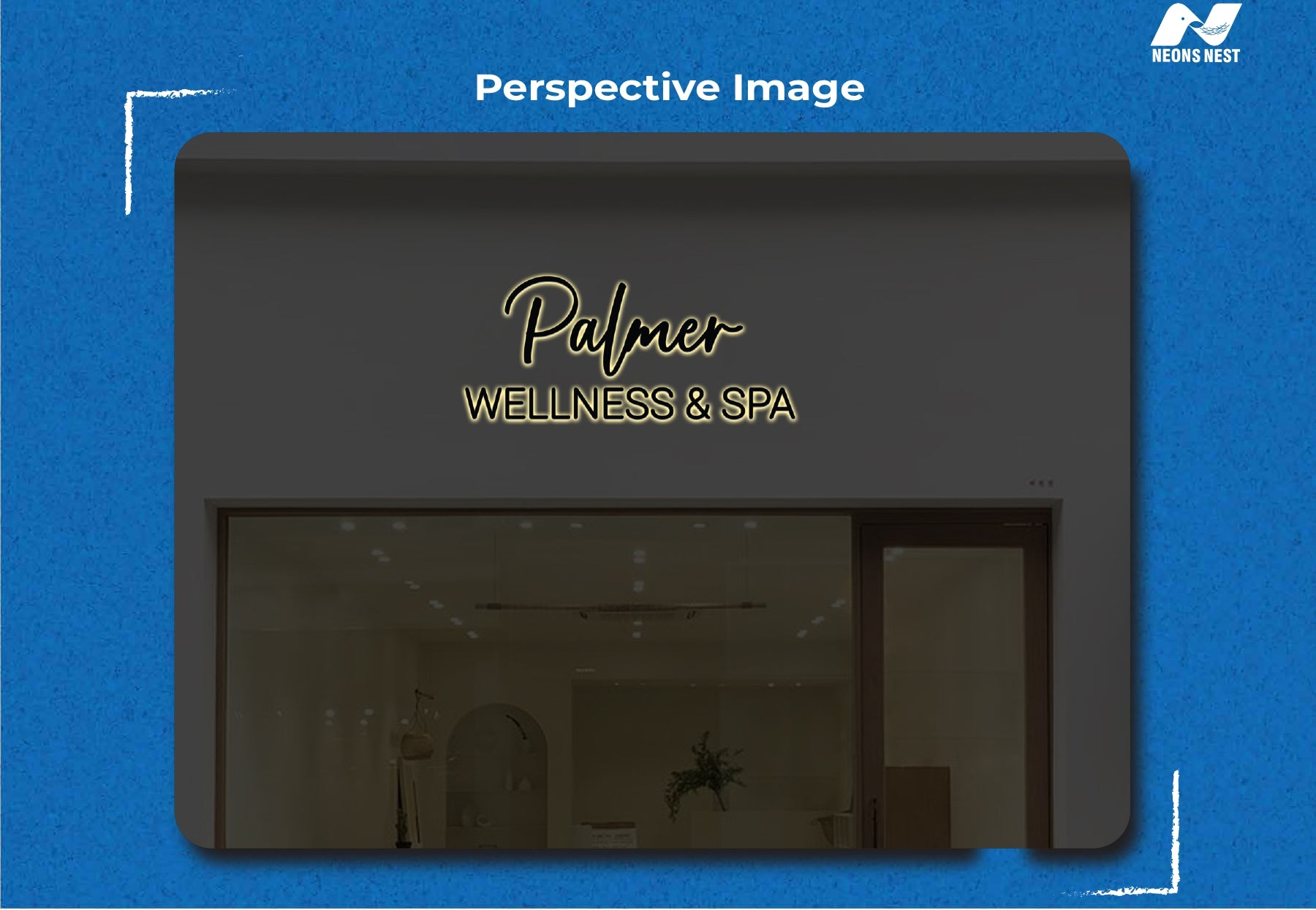 3D Metal Back-lit Sign-Palmer Wellness & Spa - Neonsnest.com