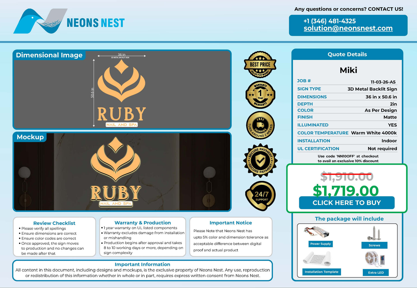 Ruby 3D Backlit - Neonsnest.com