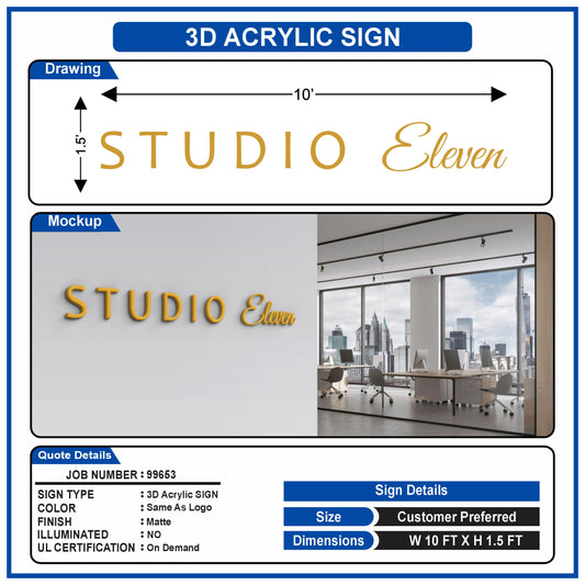 3D Acrylic Letters