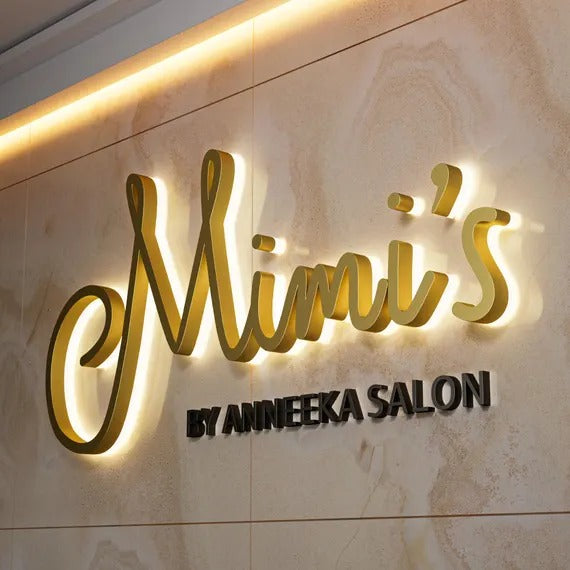 Customized 3D metal backlit sign