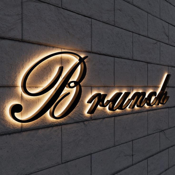 3D metal backlit outdoor business sign