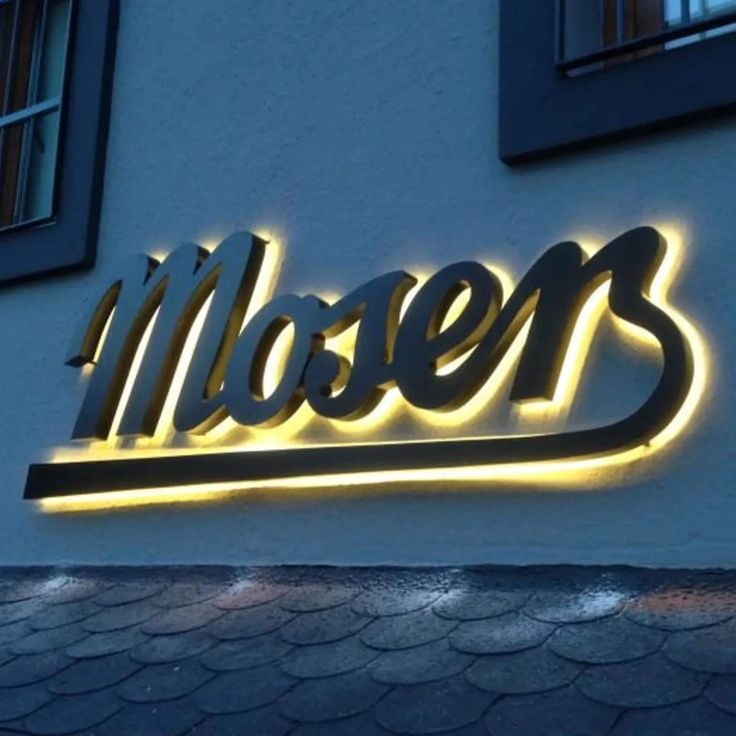 3D metal backlit signage