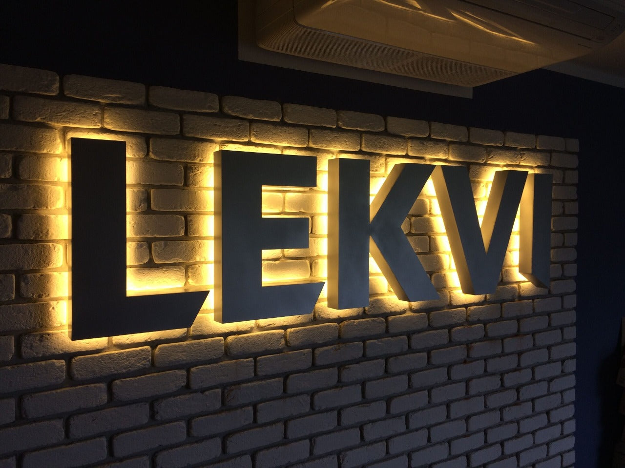 Backlit 3D metal Sign