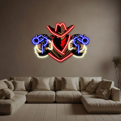 Cowboy UV Neon Sign