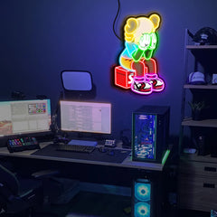 Kaws Anime UV Neon Sign