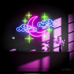 Moon Star Cloud Neon Sign