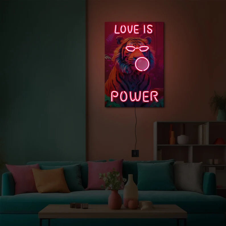 Love is Power UV Neon Sign