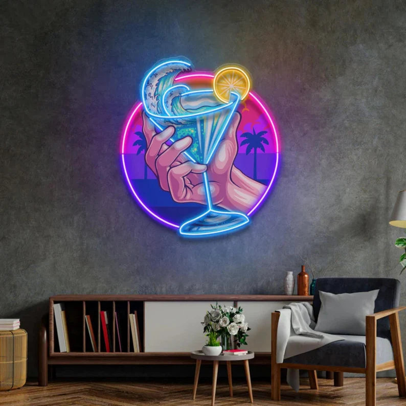 Cocktail UV Neon Sign