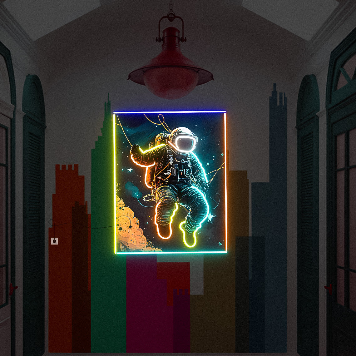 Astronaut UV Neon Sign