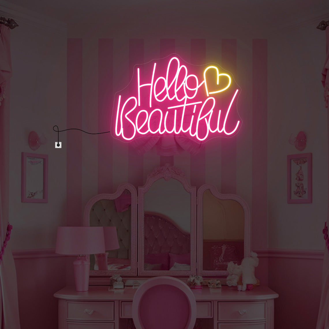 Hello Beautiful Neon Sign