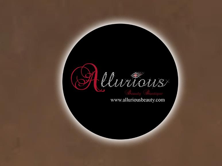 Allurious Beauty Boutique Round Acrylic Sign - Neonsnest.com
