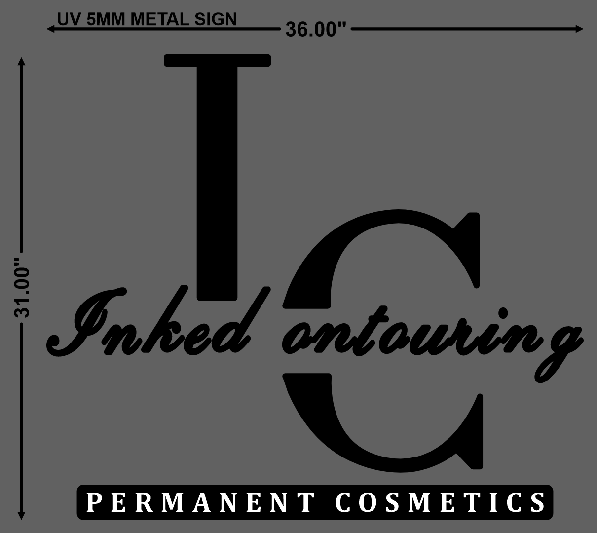 Inked Contouring PMU 5 mm Metal Sign