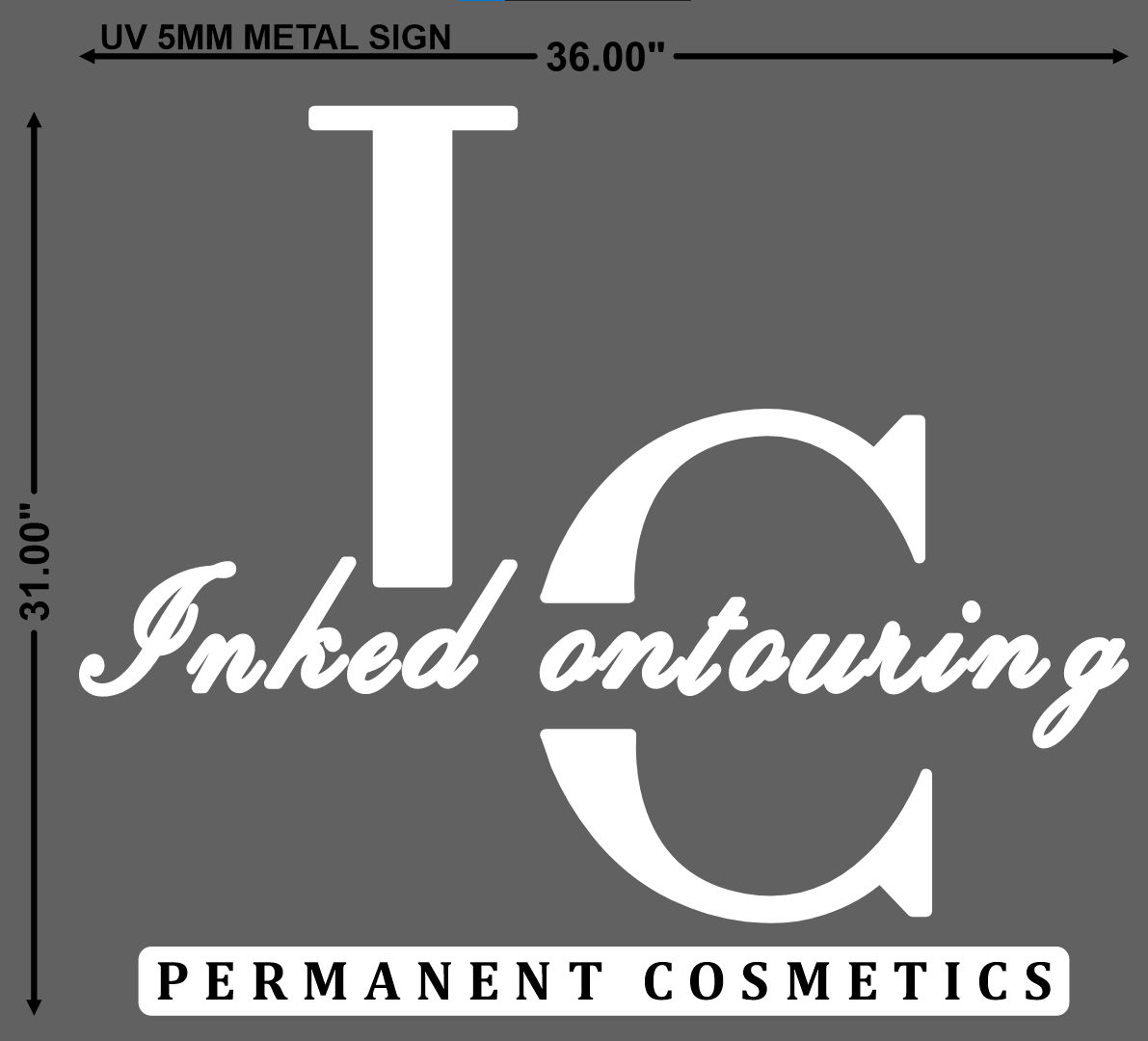 Inked Contouring PMU 5 mm Metal Sign