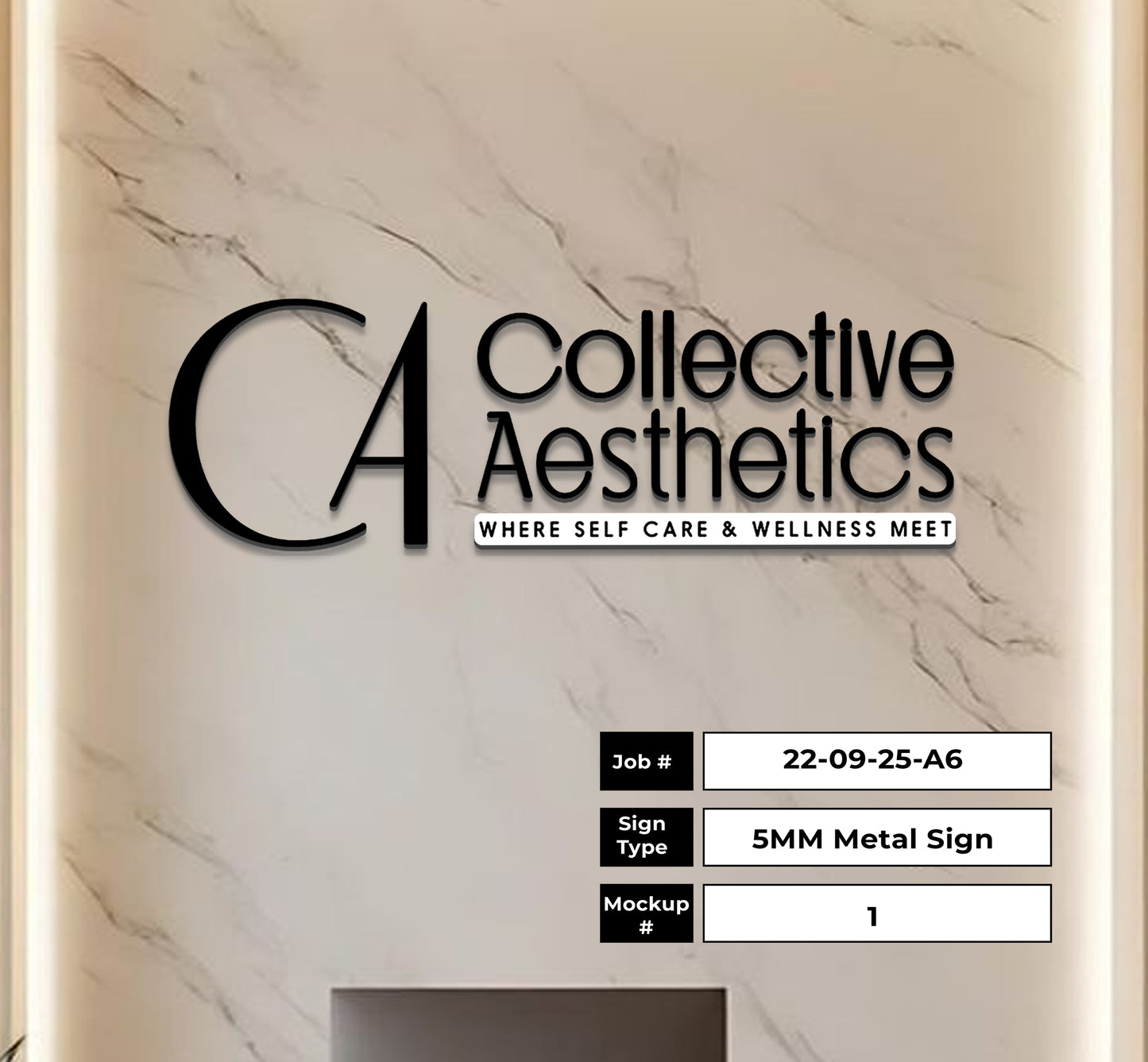 5mm Metal Sign For Collective Aesthetics