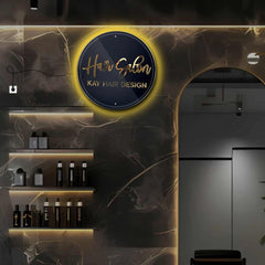 Acrylic Hair Salon Sign Wall