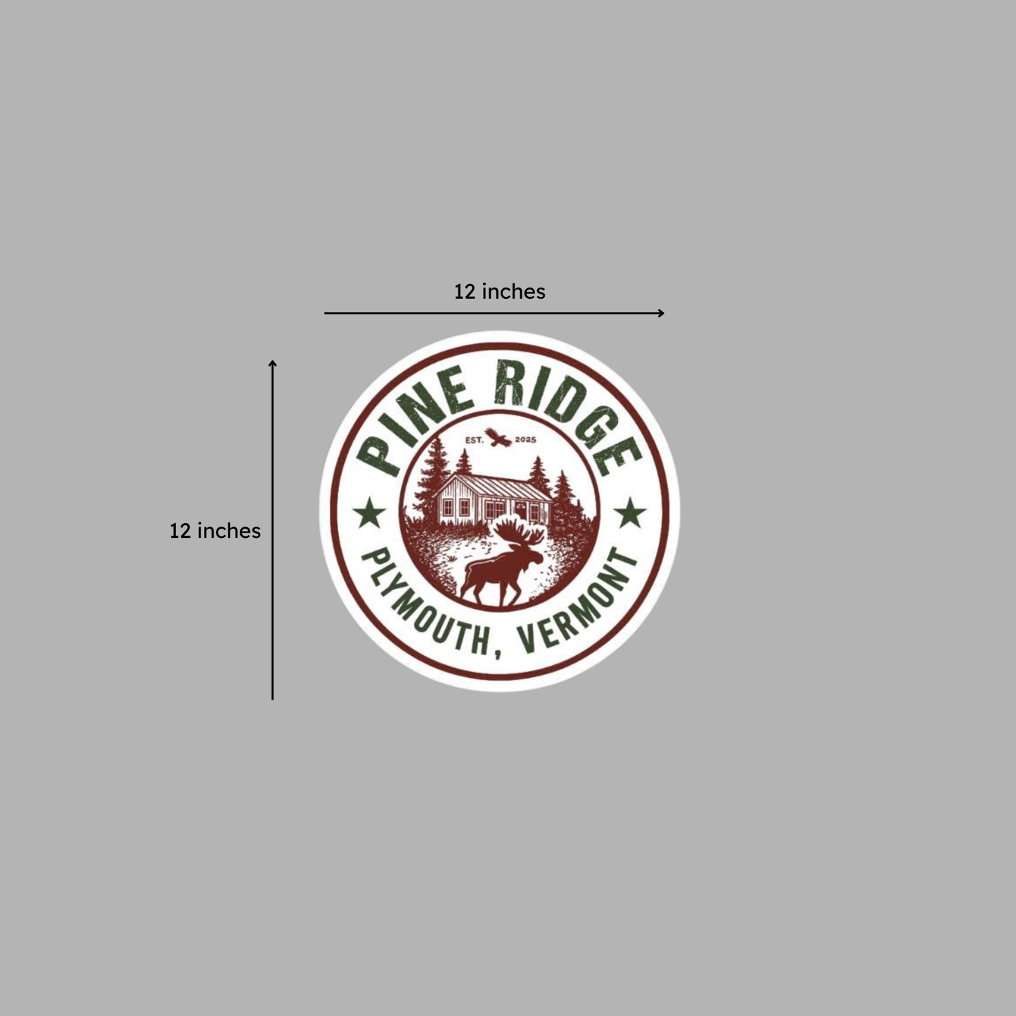 Round Acrylic Sign For Pine Ridge