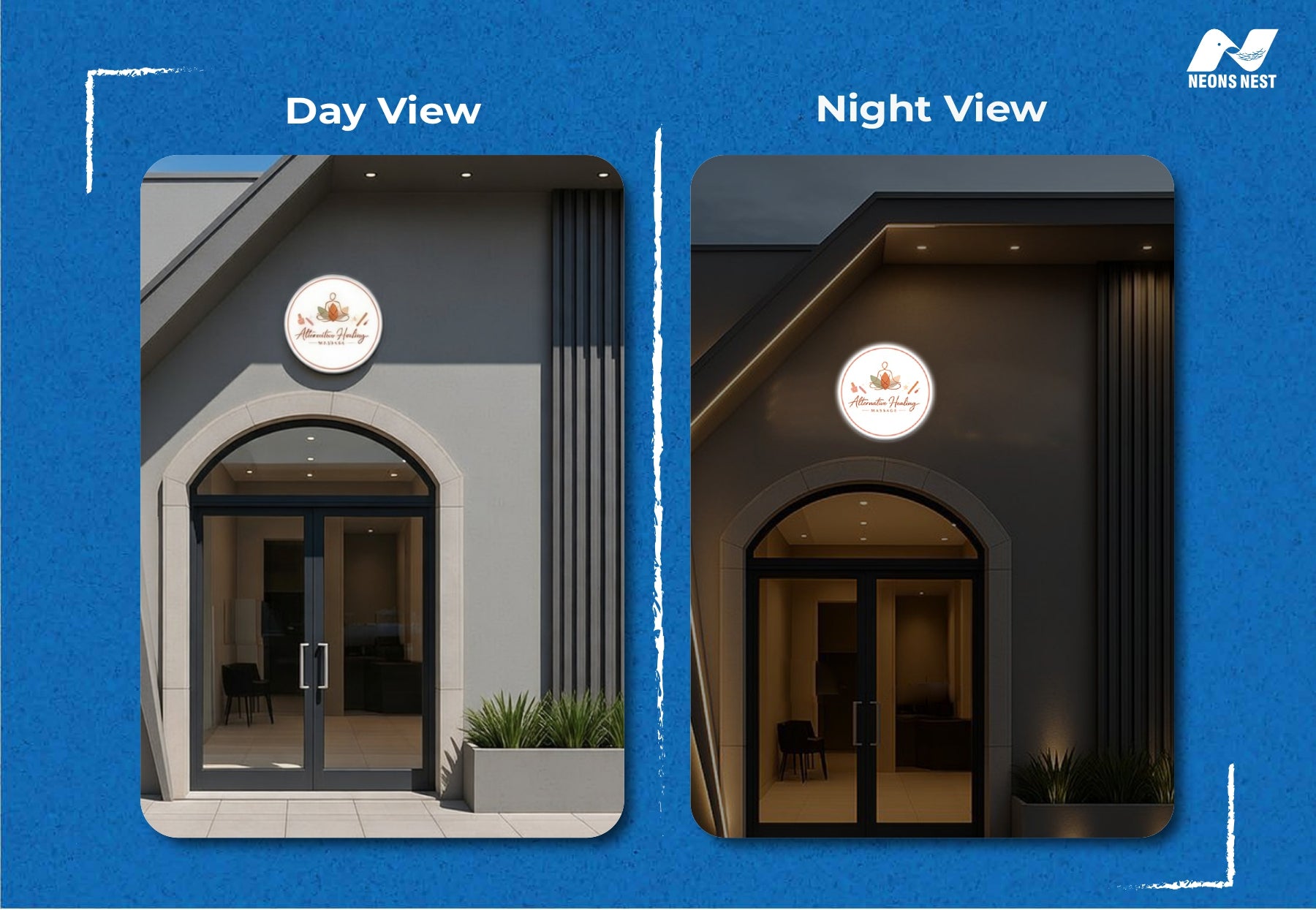 Slim Light Box Sign-Alternative Healing Massage - Neonsnest.com