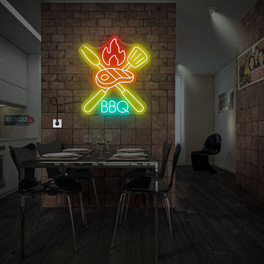 BBQ Neon Sign Wall Decor