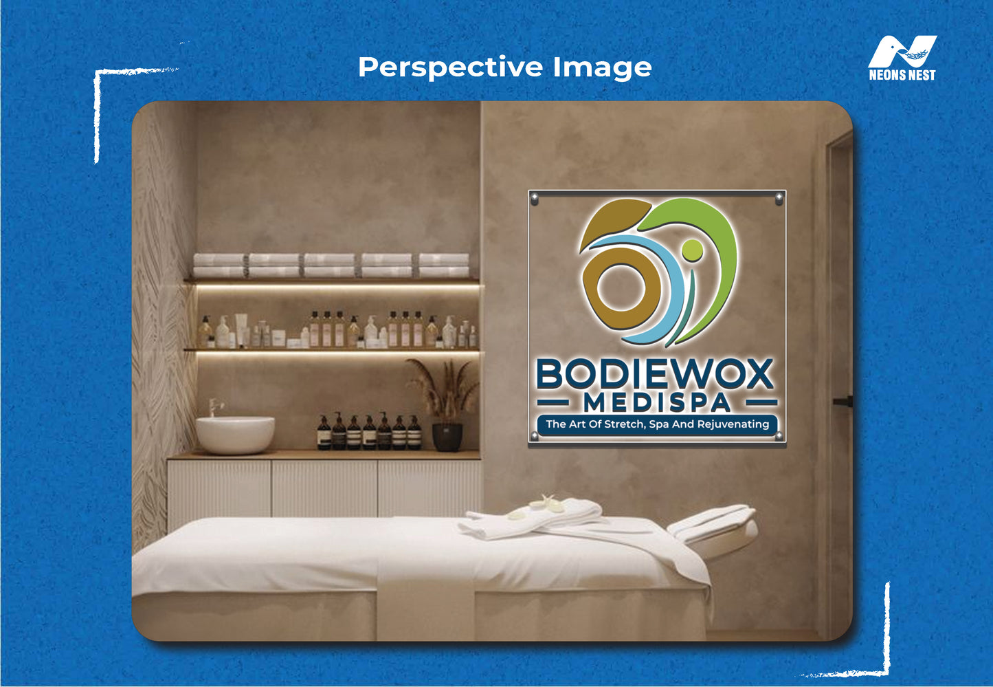 BODIEWOX MEDISPA & Wellness 3D Metal Back-Lit - Neonsnest.com