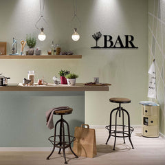 Bar Metal Sign Wall
