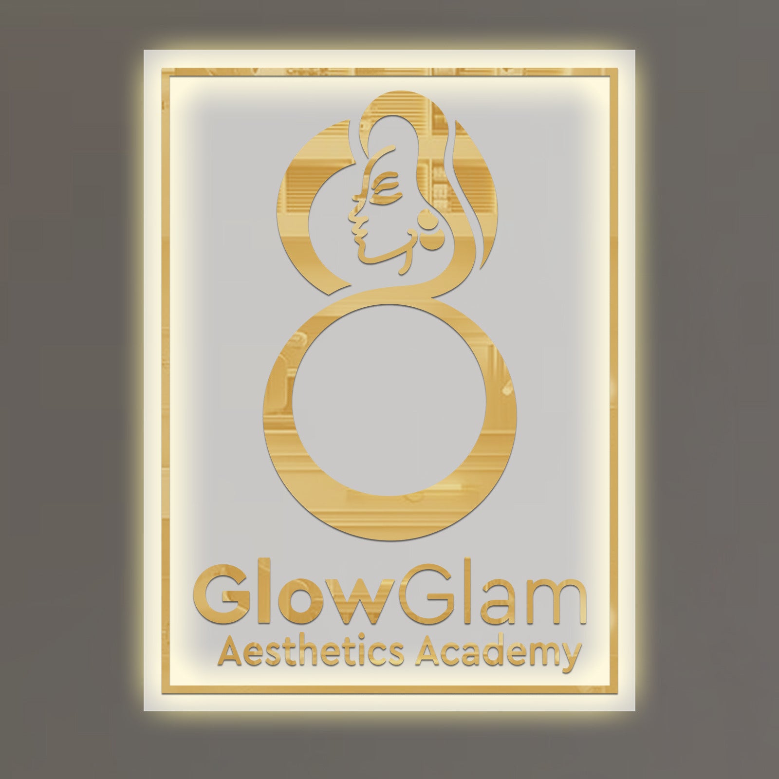 Glow Glam Aesthetics Academy Rectangle Acrylic Sign - Neonsnest.com