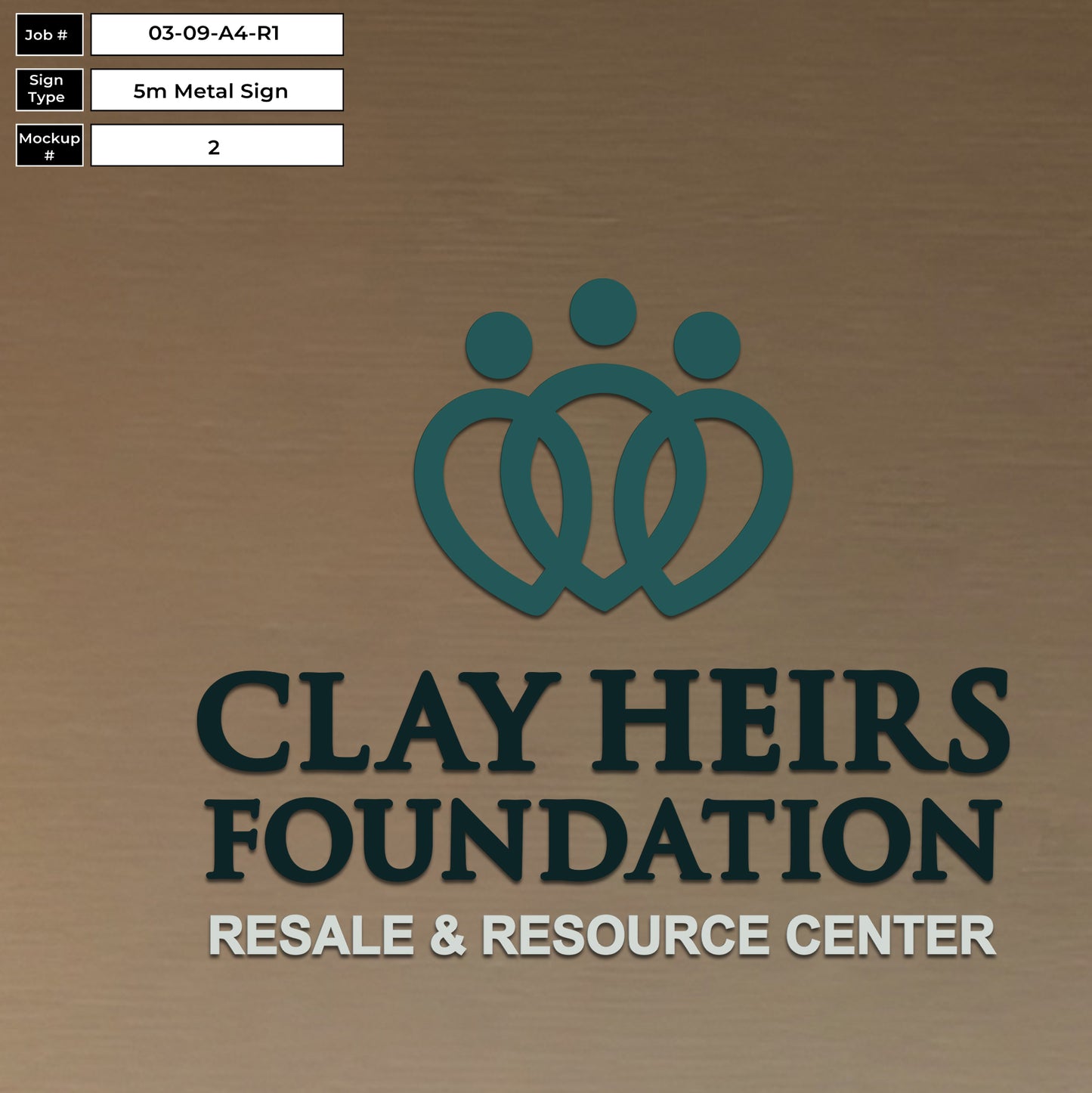 Clay Heirs Foundation 2D Letter Sign