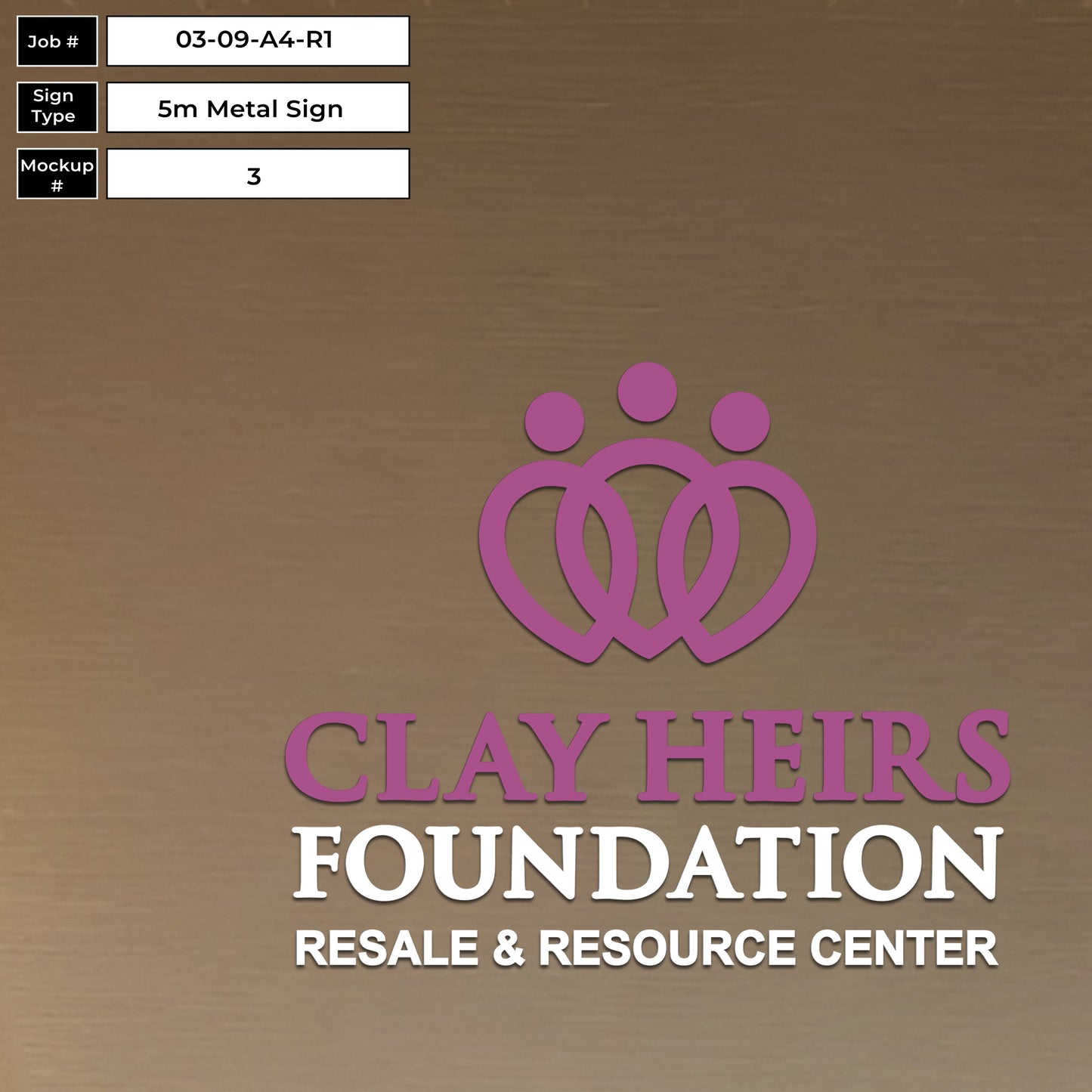 Clay Heirs Foundation 2D Letter Sign