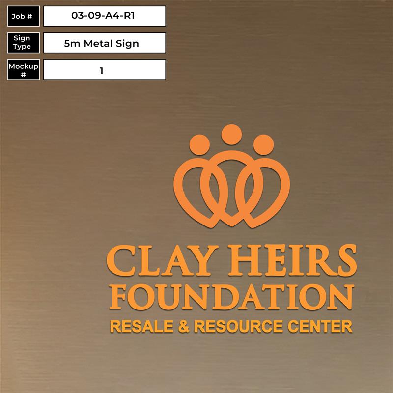 Clay Heirs Foundation 2D Letter Sign