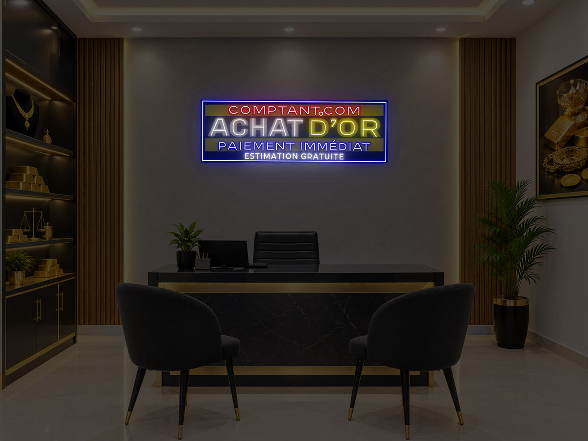 Achat D'or UV Neon Sign