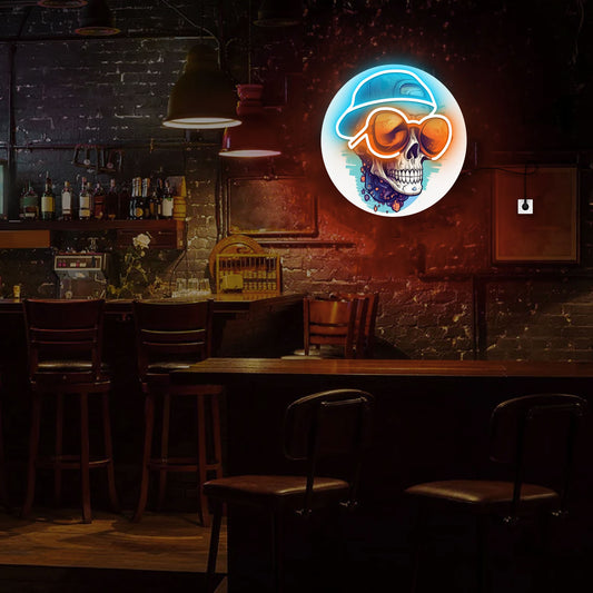 Chill Skull Neon Sign