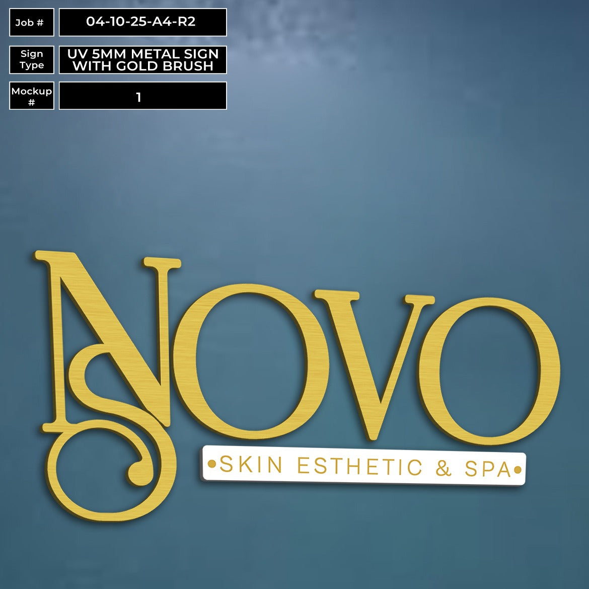 Novo Skin Aesthetic & Spa | 5 mm Metal Sign