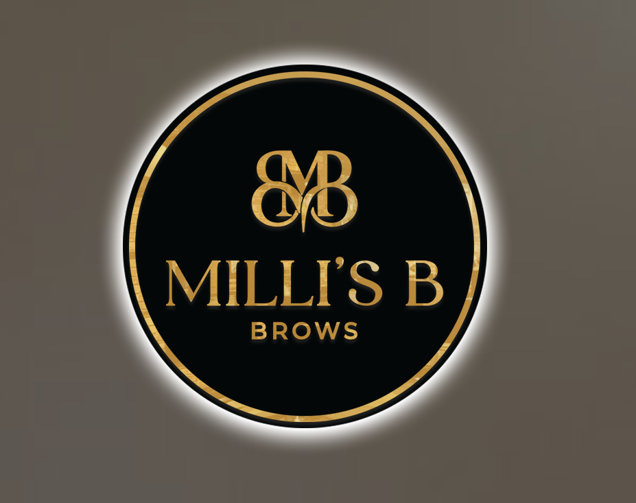Milli B Brows Round Acrylic Sign - Neonsnest.com