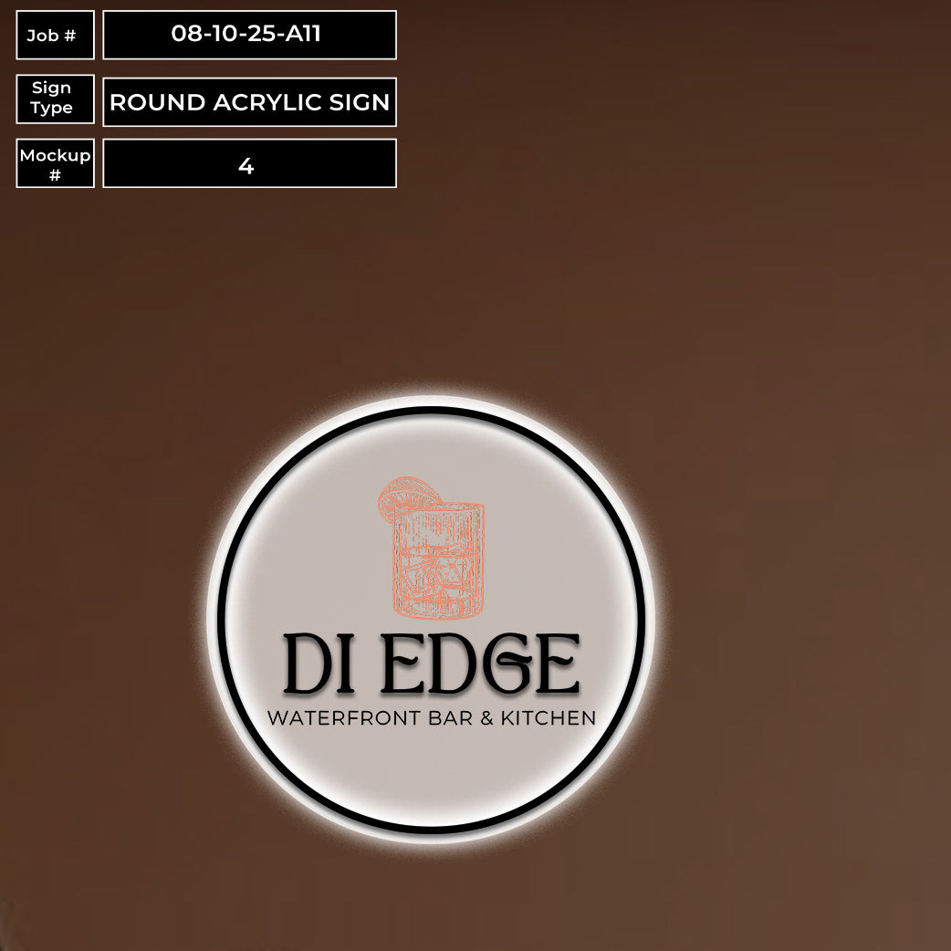 DI EDGE Round Acrylic Signs