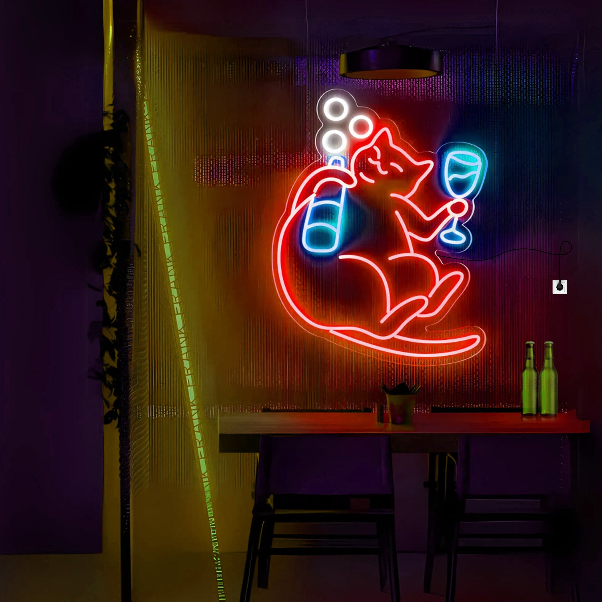 Drinking Cat Neon Signs