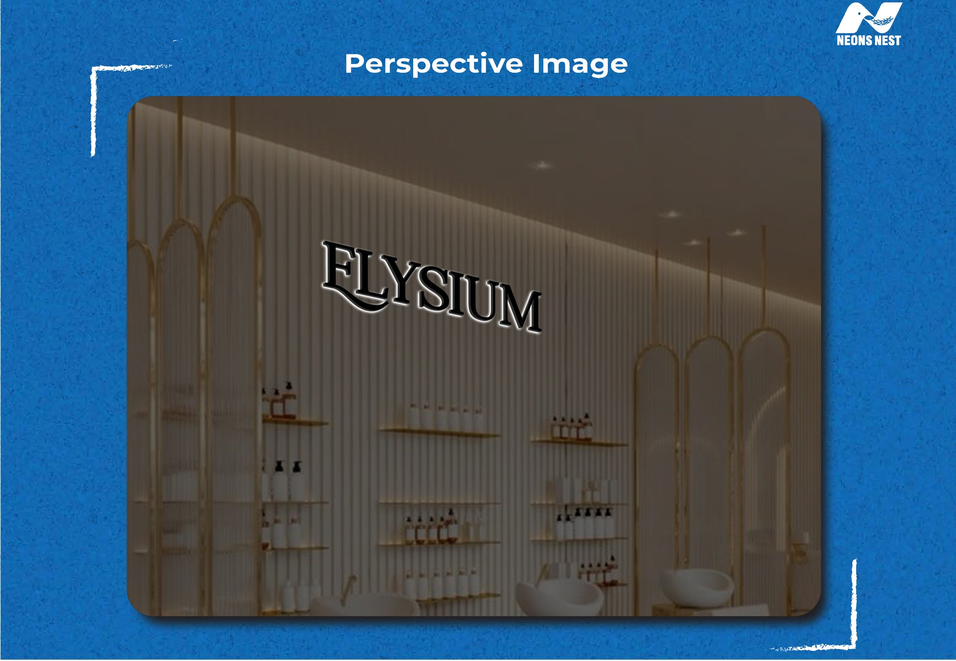 Elysium Assthetics  3D Metal Back-Lit - Neonsnest.com