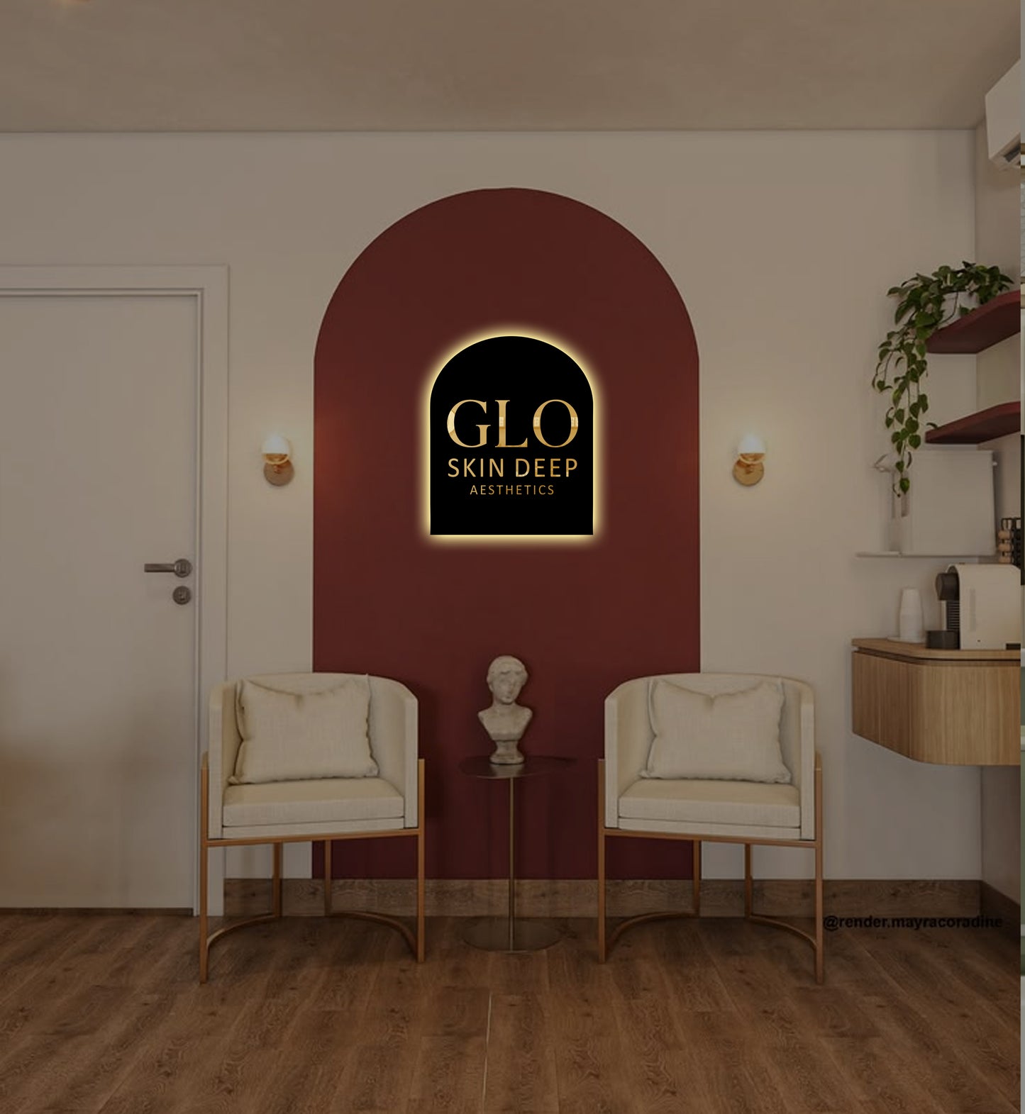GLO Skin Deep Acrylic Sign