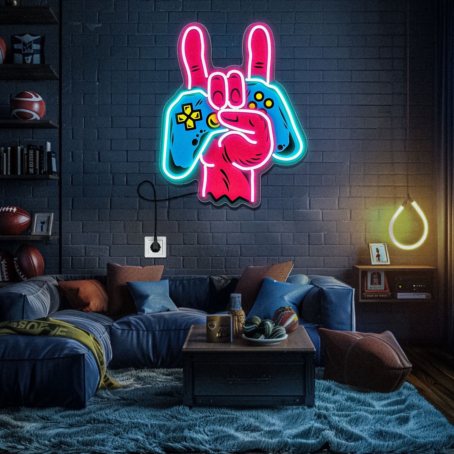 Game Controller Neon Sign Wall