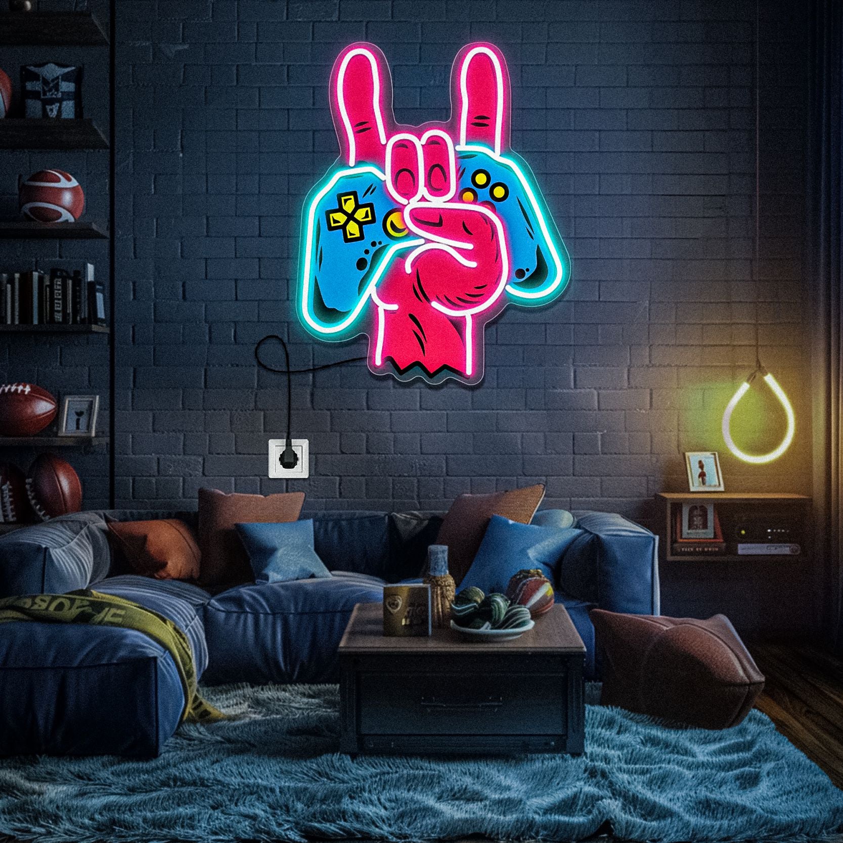 Game Controller Neon Sign Wall