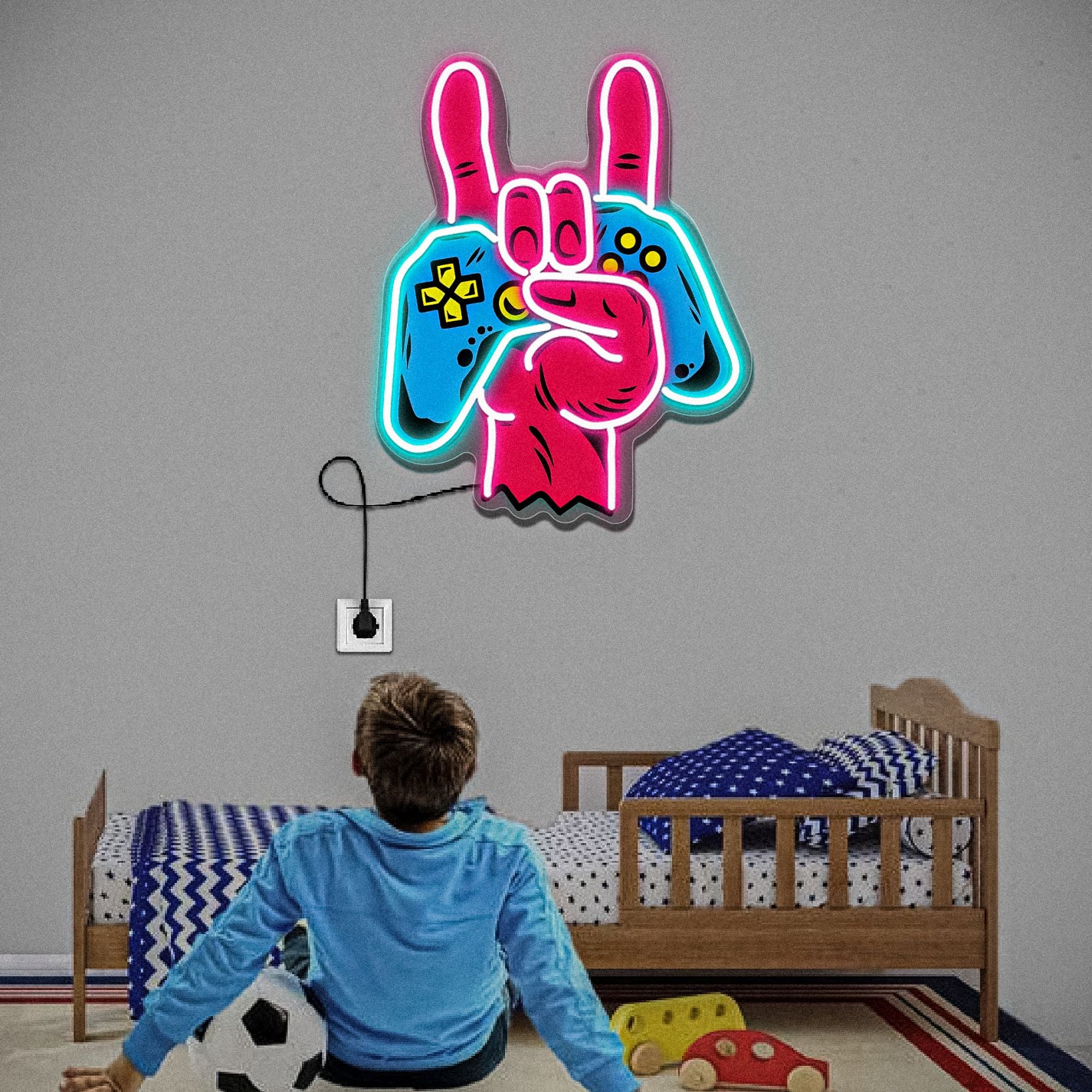 Game Controller Neon Sign Wall Decor