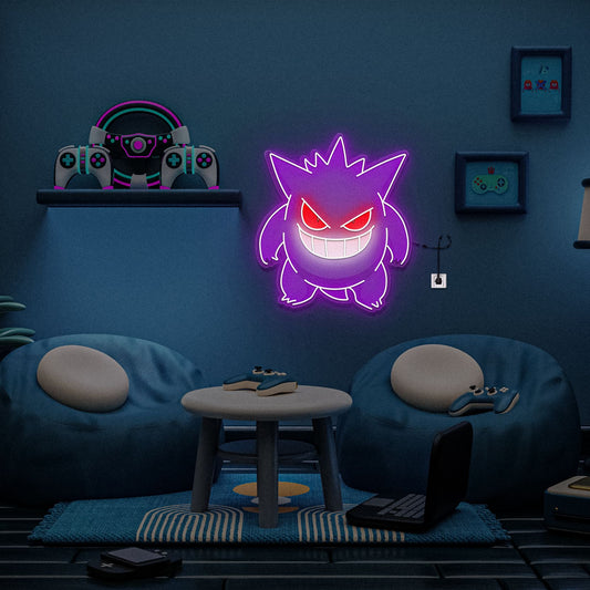 Gengar Neon Light UV Sign.