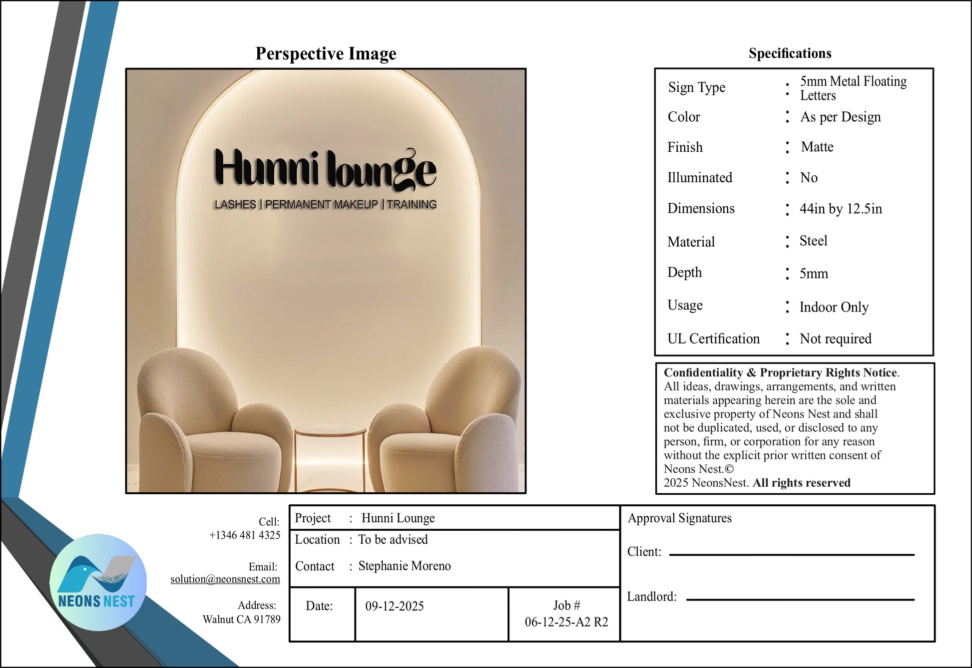Hunni Lounge 5mm Metal Sign - Neonsnest.com