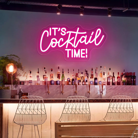 It's Cocktail Time Neon Sign