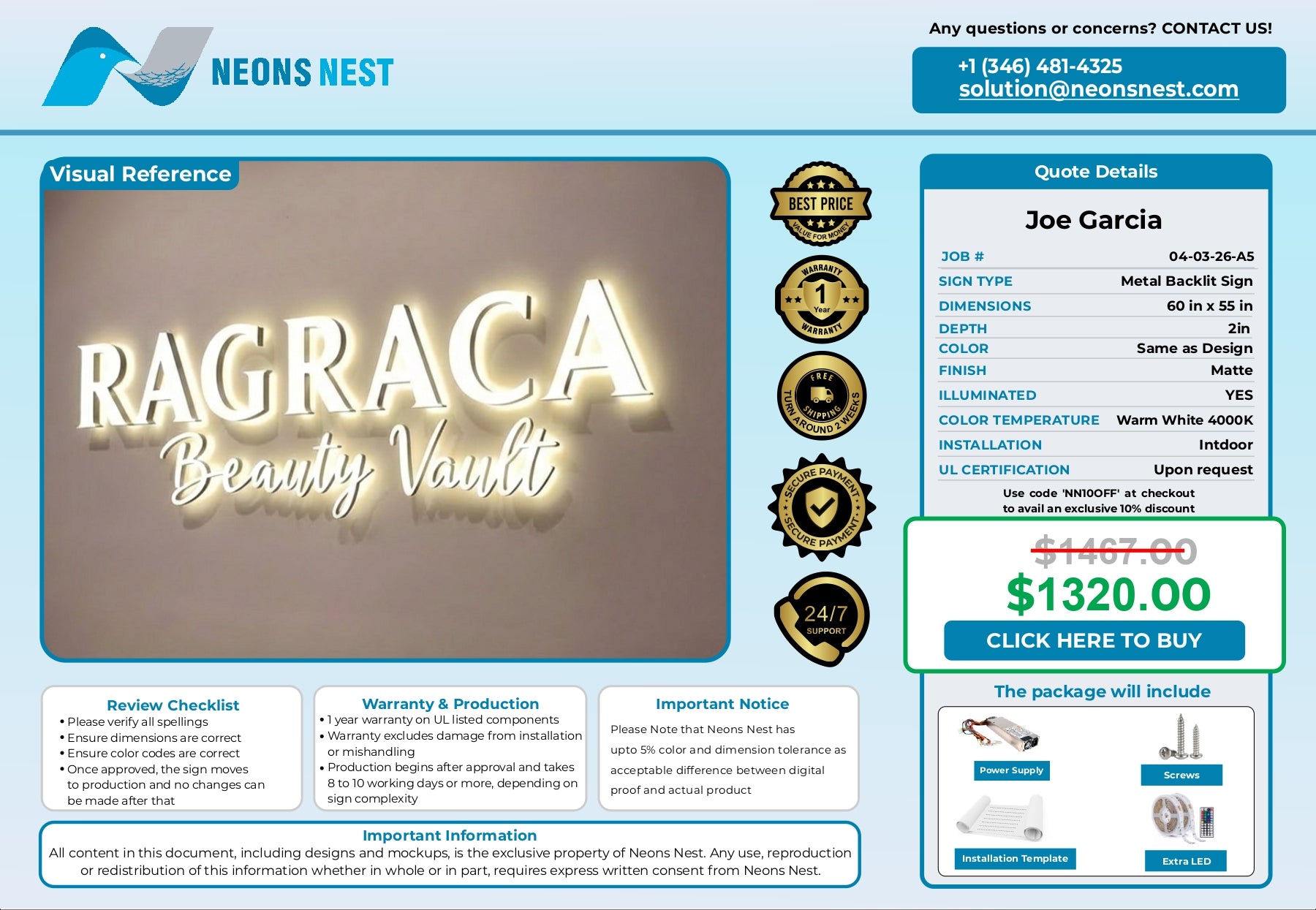 Metal Backlit Sign-KJL Skin - Neonsnest.com