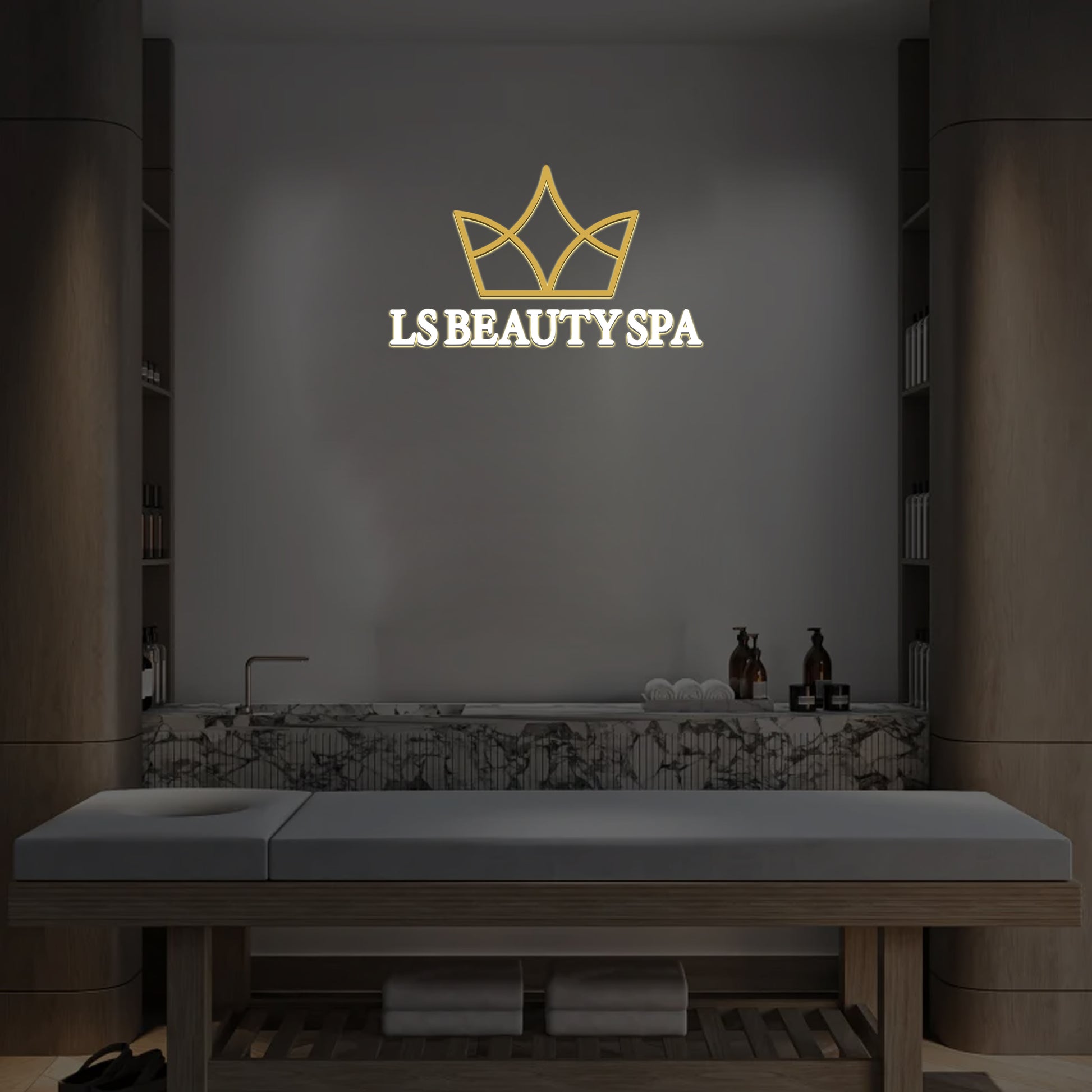 3D metal backlit Sign for LS BEAUTY SPA - Neonsnest.com
