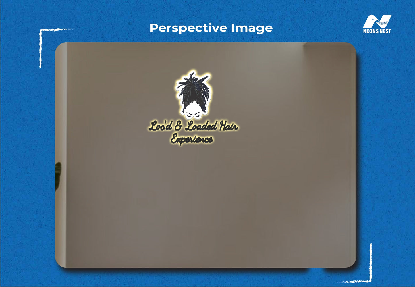 3D Metal Backlit Sign-Loc'd & Loaded Hair Experience