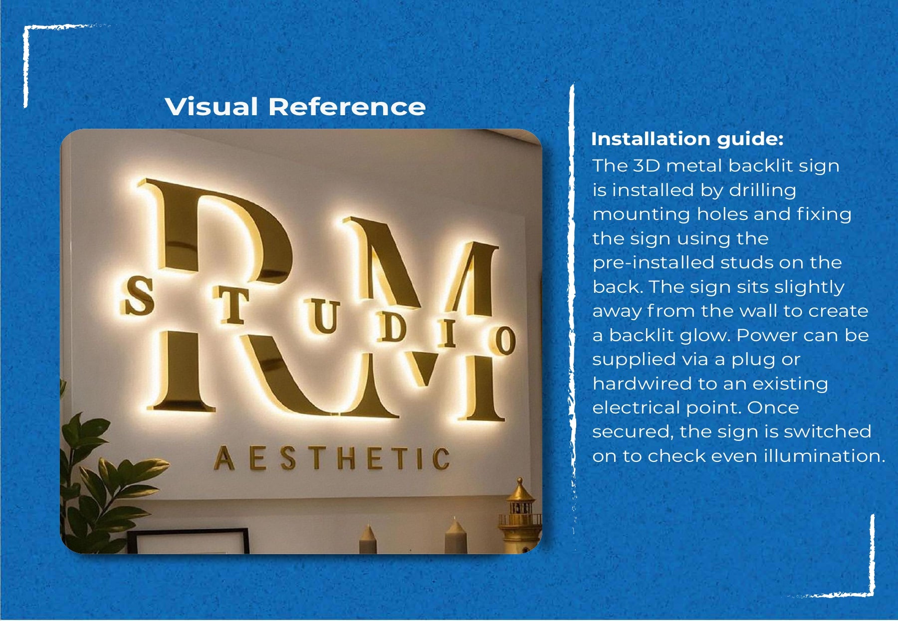 3D Metal Backlit Sign-Indoor-Modern Wellness - Neonsnest.com